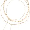 Nautica 3 Strand Multi Chain Necklace Set