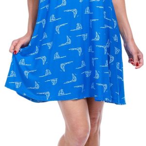 Allison Brittney Womens Sleeveless Print Dress