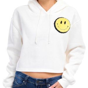 No Comment Juniors Be Happy Hooded Sweatshirt