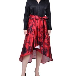 NY Collection Petite Satin/Mikado Dress