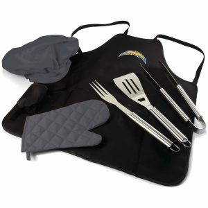 NFL Los Angeles Chargers 6pc BBQ Apron Tote Grill Set