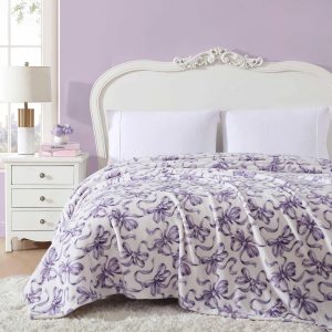 Betsey Johnson Ballet Bows Reversible Throw