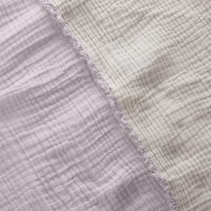 Truly Soft Two-Toned Organic Throw Blanket.
