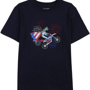 DOT & ZAZZ Little  Boys Americana Larry Short Sleeve T-Shirt