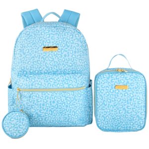 Jessica Simpson 2 Pc Leopard Backpack Set