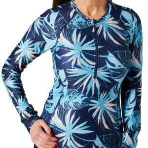 Mountain & Isles Womens Active Printed 1/4 Zip Top
