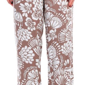 Bunulu Womens Print Wide Leg Pull On Pants