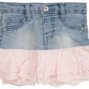Squeeze Toddler Girls Eyelet Hem Denim Skirt