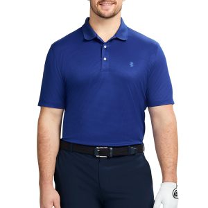 IZOD Golf Mens Big & Tall  Grid Solid Polo Shirt